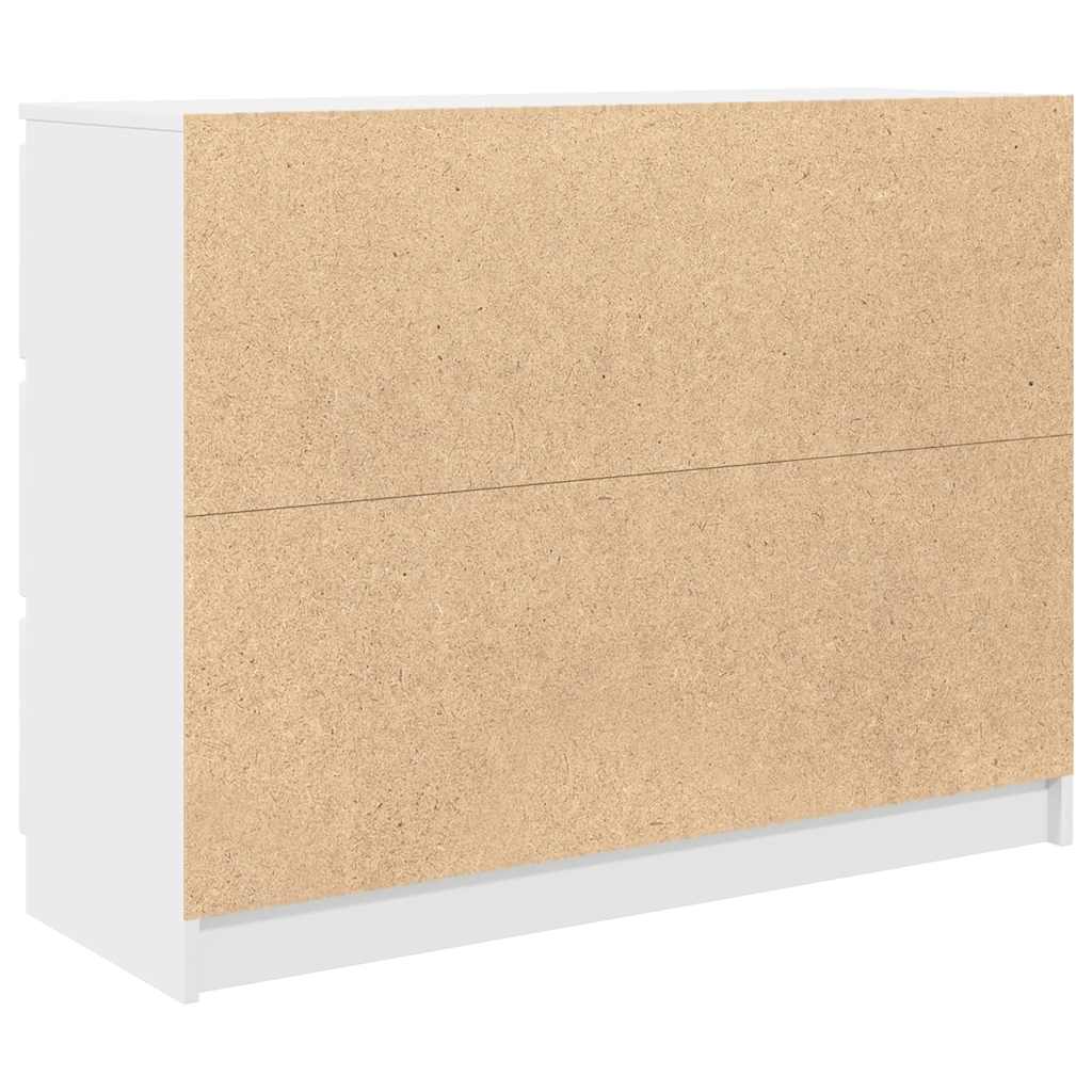 vidaXL Komoda Biała 100x35x76 cm Drewno klejone