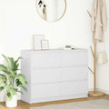 vidaXL Komoda Biała 100x35x76 cm Drewno klejone