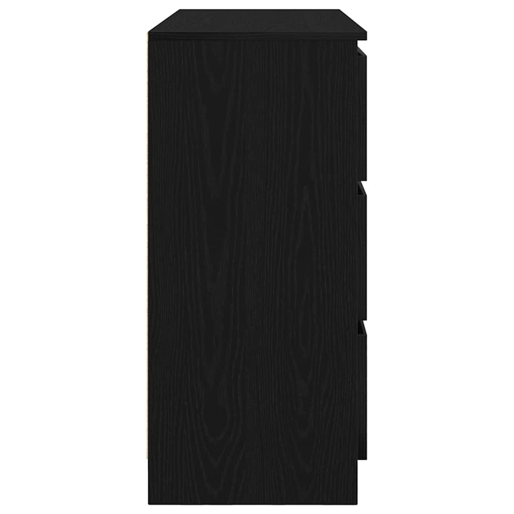 vidaXL Komoda Czarny Dąb 100x35x76 cm Drewno klejone