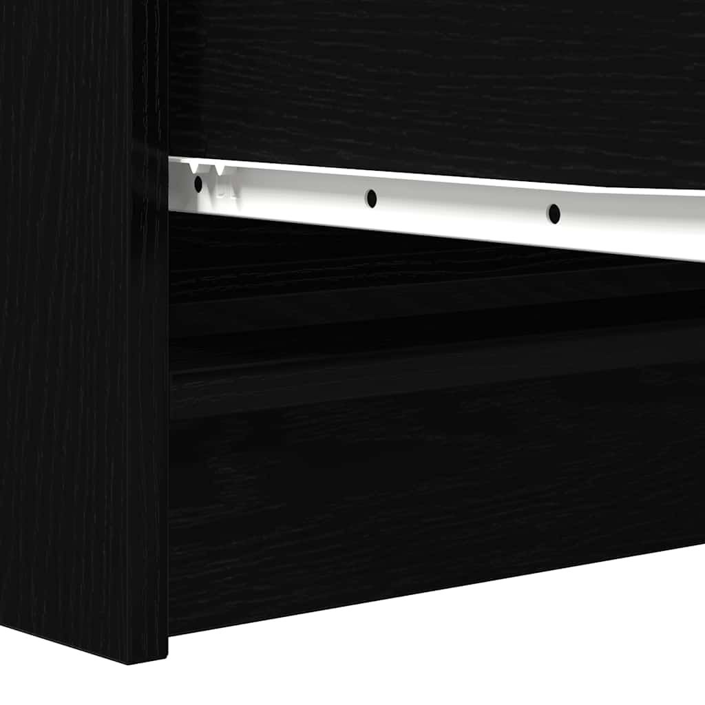 vidaXL Komoda Czarny Dąb 100x35x76 cm Drewno klejone