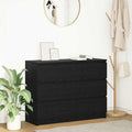 vidaXL Komoda Czarny Dąb 100x35x76 cm Drewno klejone