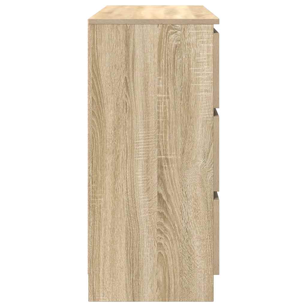 vidaXL Komoda, dąb sonoma, 100x35x76 cm, materiał drewnopochodny