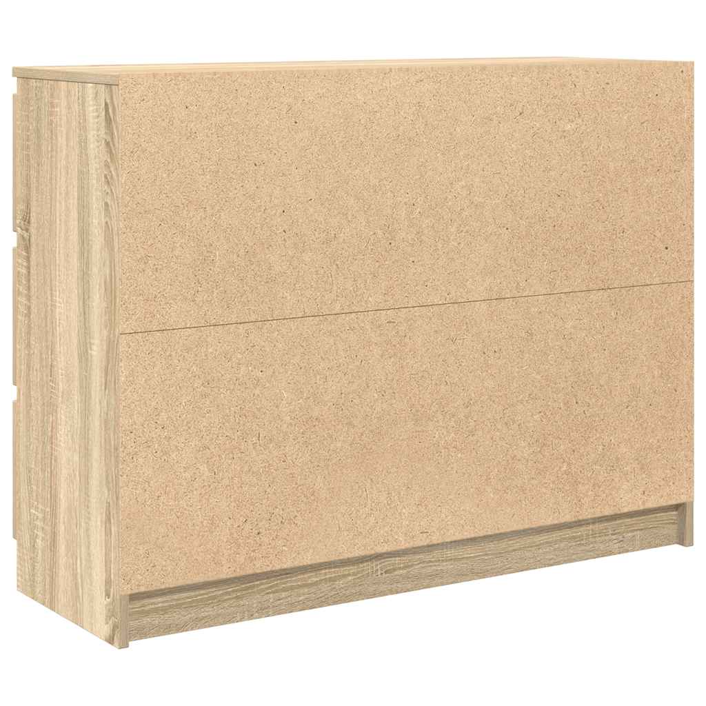 vidaXL Komoda, dąb sonoma, 100x35x76 cm, materiał drewnopochodny