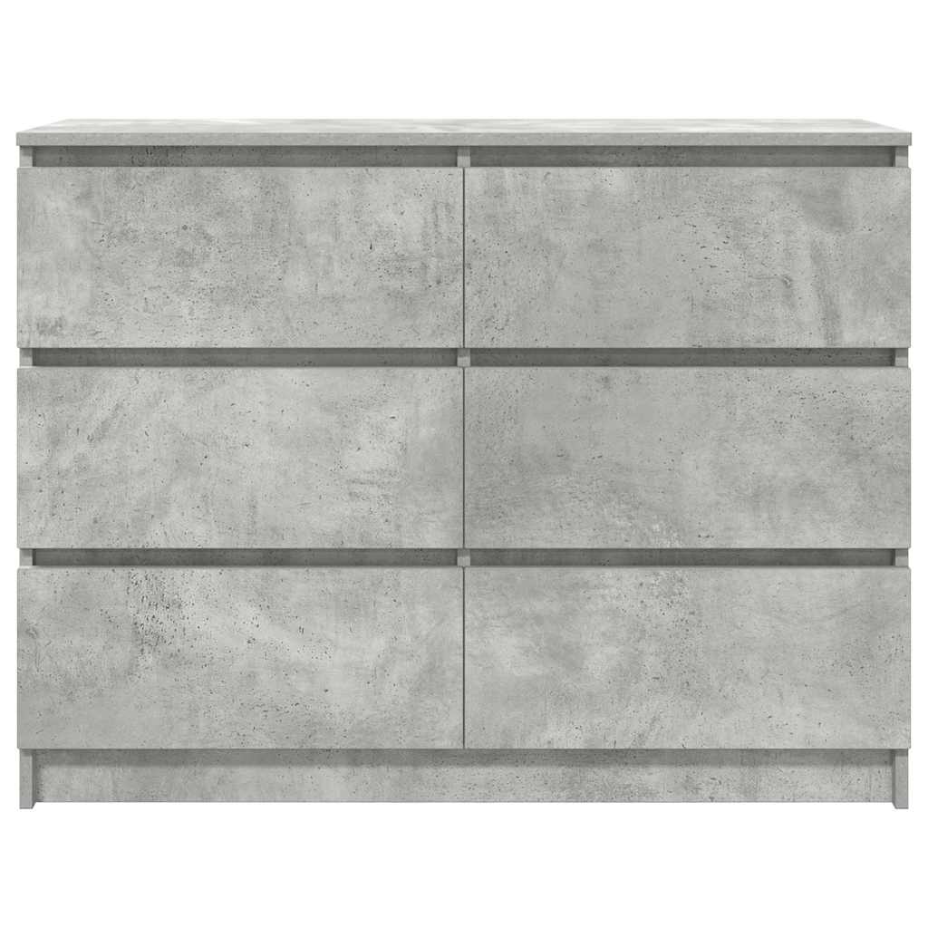 vidaXL Komoda Betonowa Szara 100x35x76 cm Drewno klejone