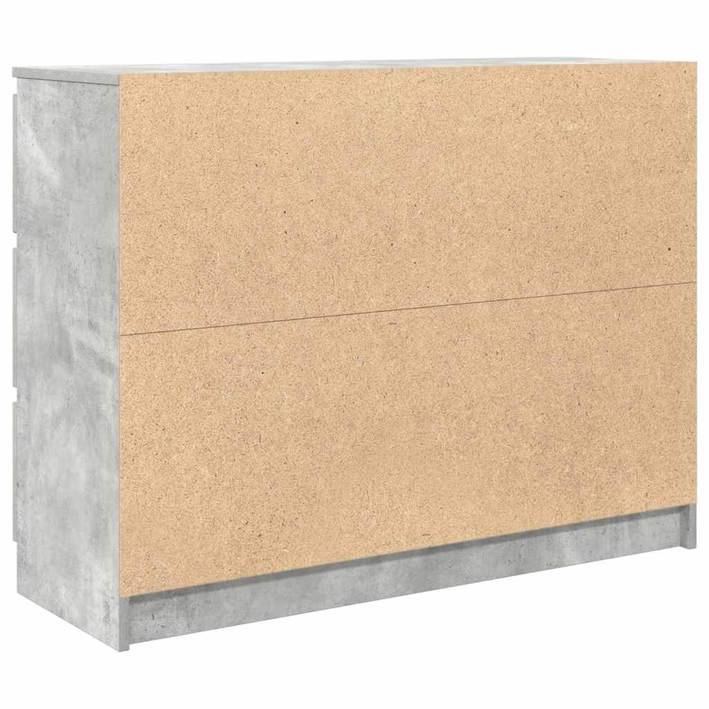 vidaXL Komoda Betonowa Szara 100x35x76 cm Drewno klejone