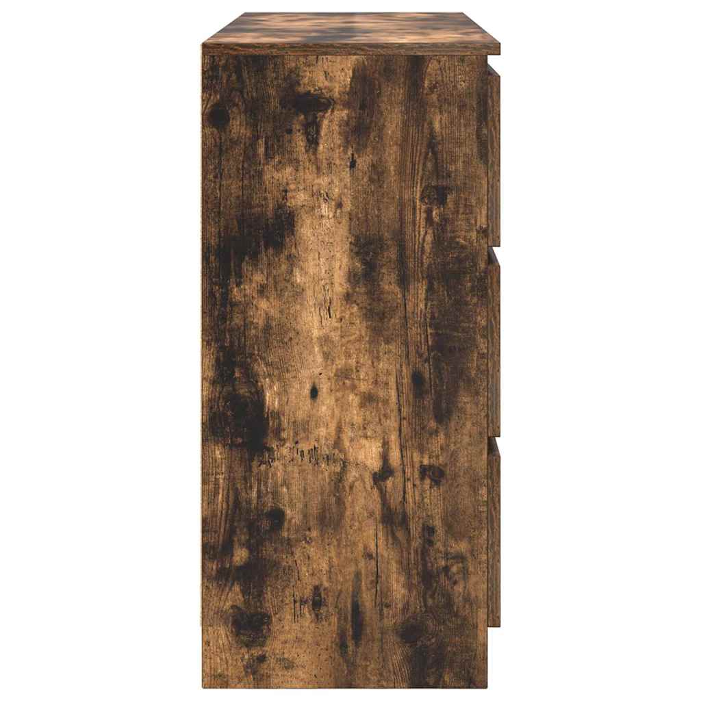 vidaXL Komoda, przydymiony dąb, 100x35x76 cm, materiał drewnopochodny