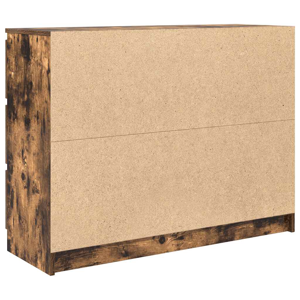 vidaXL Komoda, przydymiony dąb, 100x35x76 cm, materiał drewnopochodny