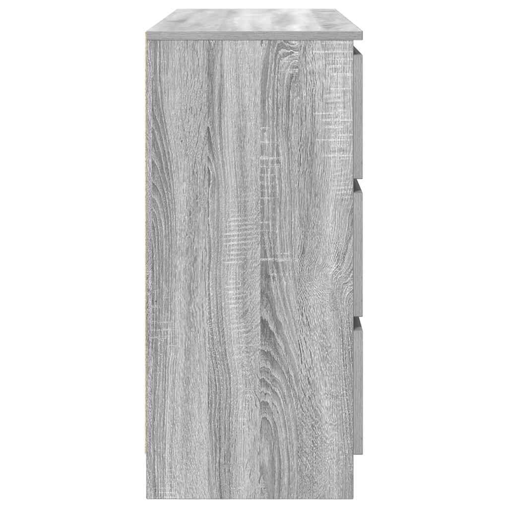 vidaXL Komoda, szary dąb sonoma, 100x35x76 cm, materiał drewnopochodny