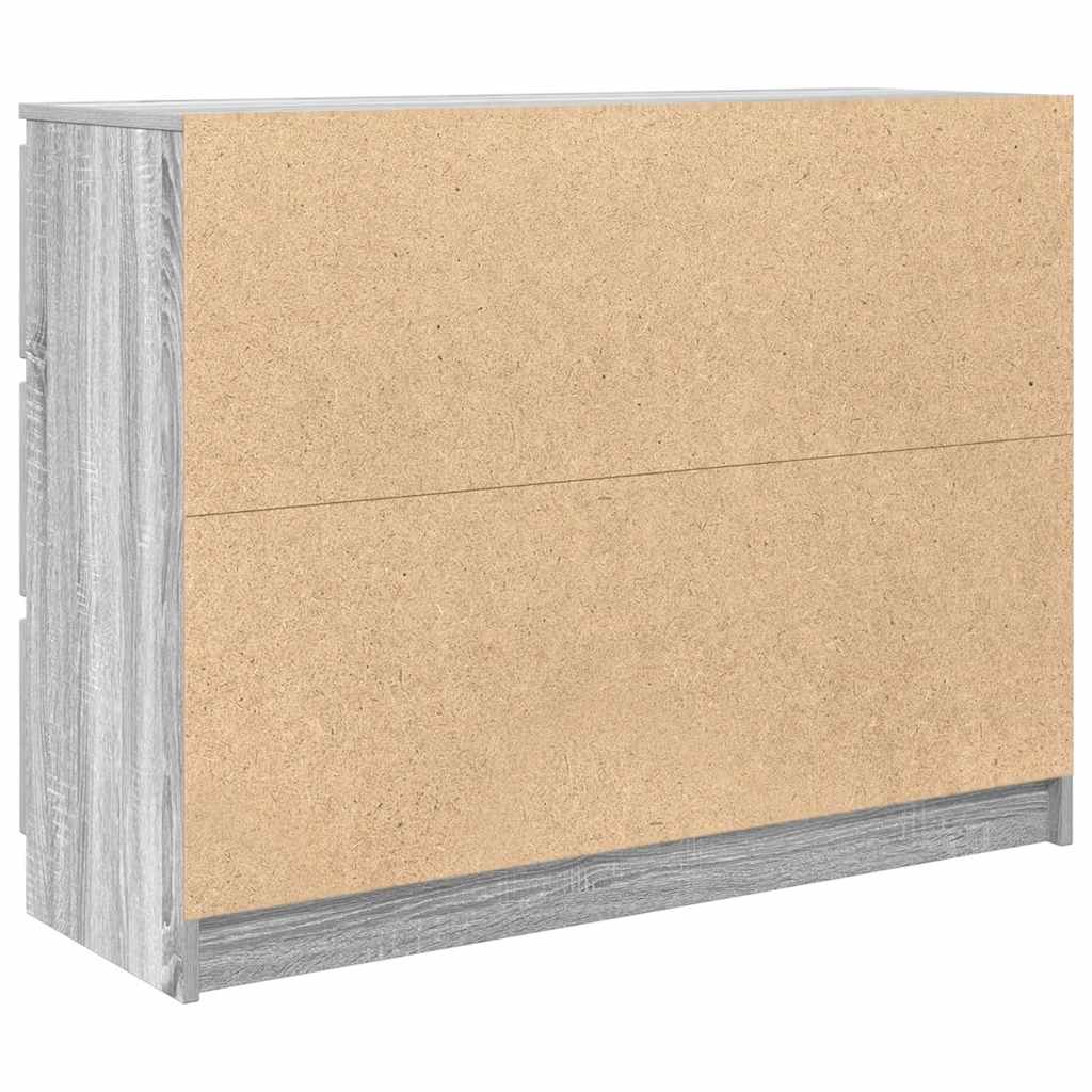 vidaXL Komoda, szary dąb sonoma, 100x35x76 cm, materiał drewnopochodny