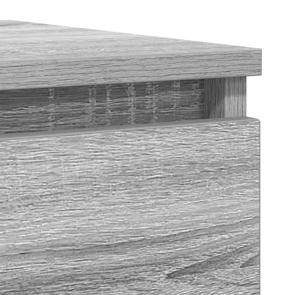 vidaXL Komoda, szary dąb sonoma, 100x35x76 cm, materiał drewnopochodny