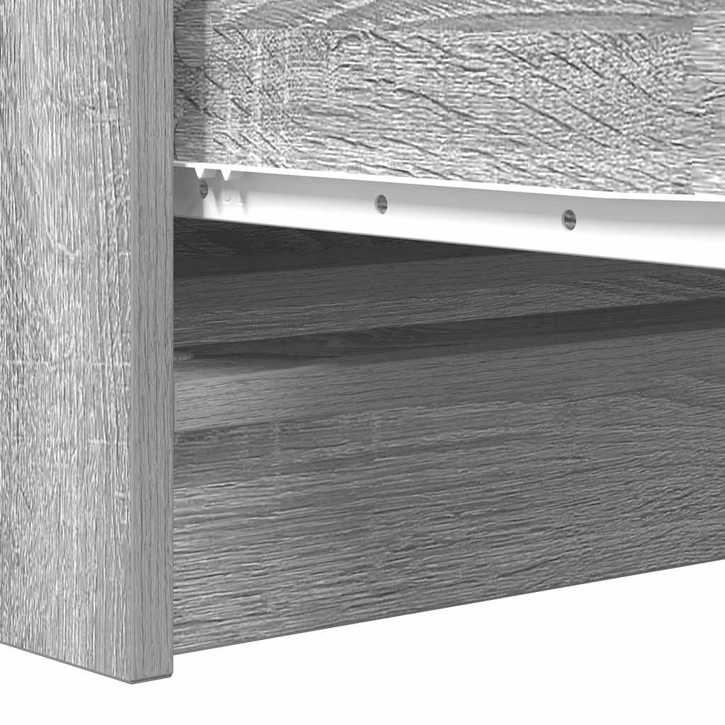 vidaXL Komoda, szary dąb sonoma, 100x35x76 cm, materiał drewnopochodny