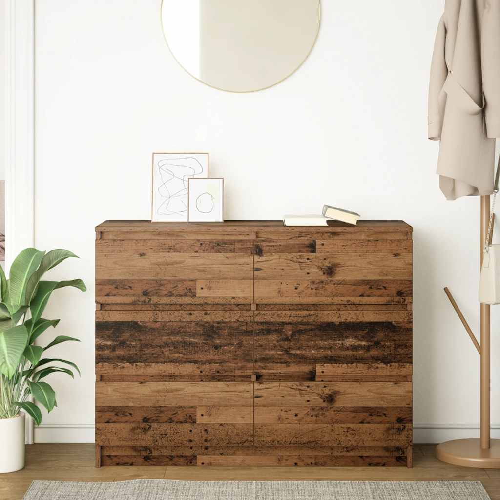 vidaXL Komoda Stare drewno 100x35x76 cm Drewno klejone
