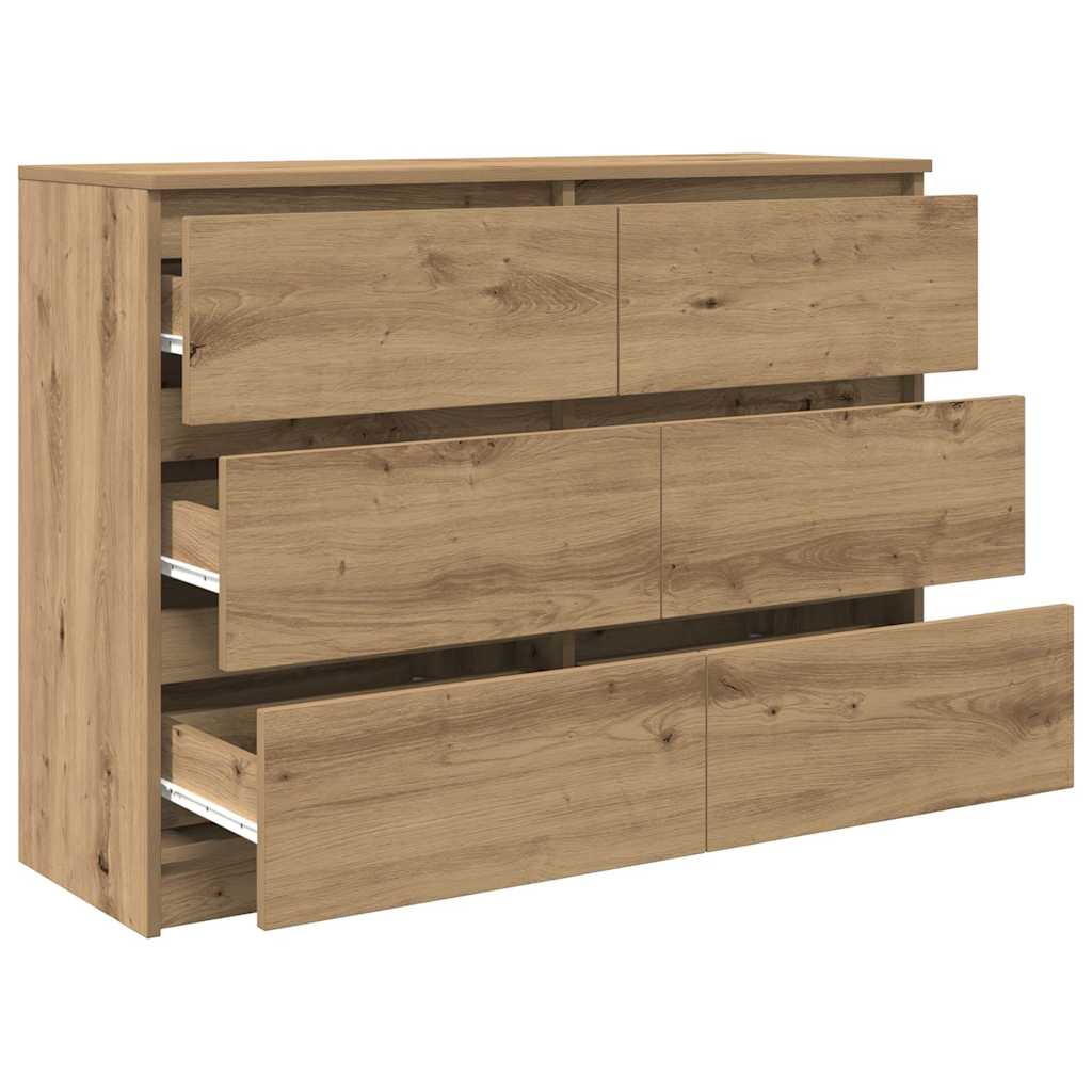 vidaXL Komoda Artisan Dąb 100x35x76 cm Drewno klejone