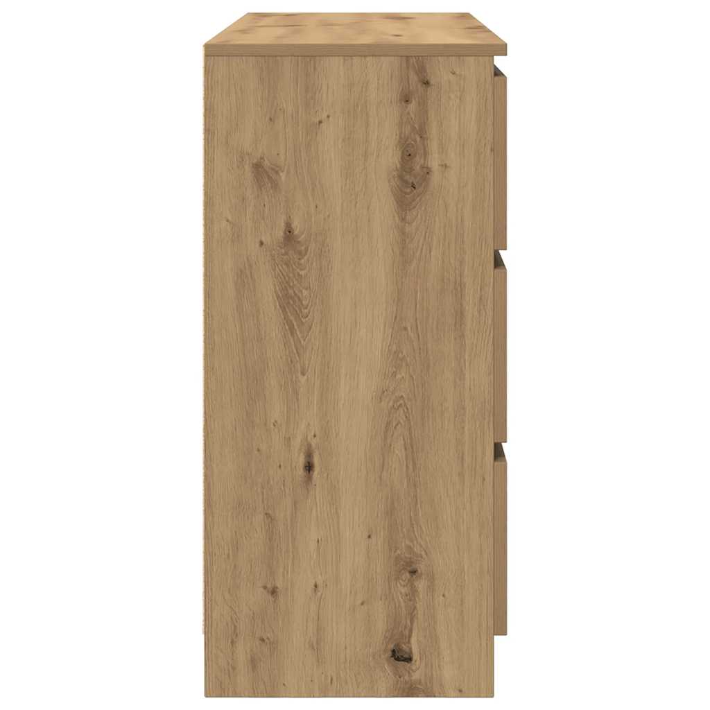 vidaXL Komoda Artisan Dąb 100x35x76 cm Drewno klejone