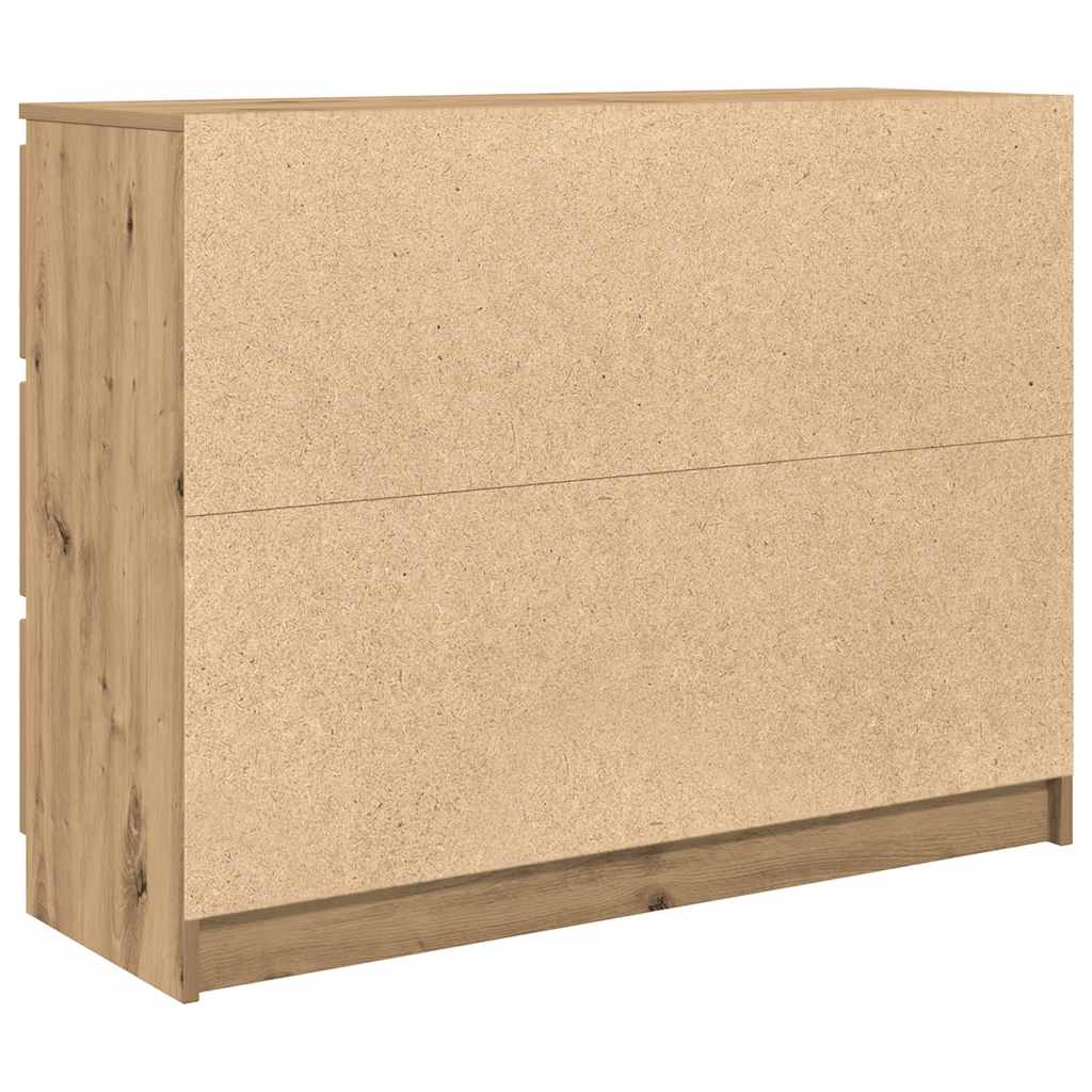 vidaXL Komoda Artisan Dąb 100x35x76 cm Drewno klejone