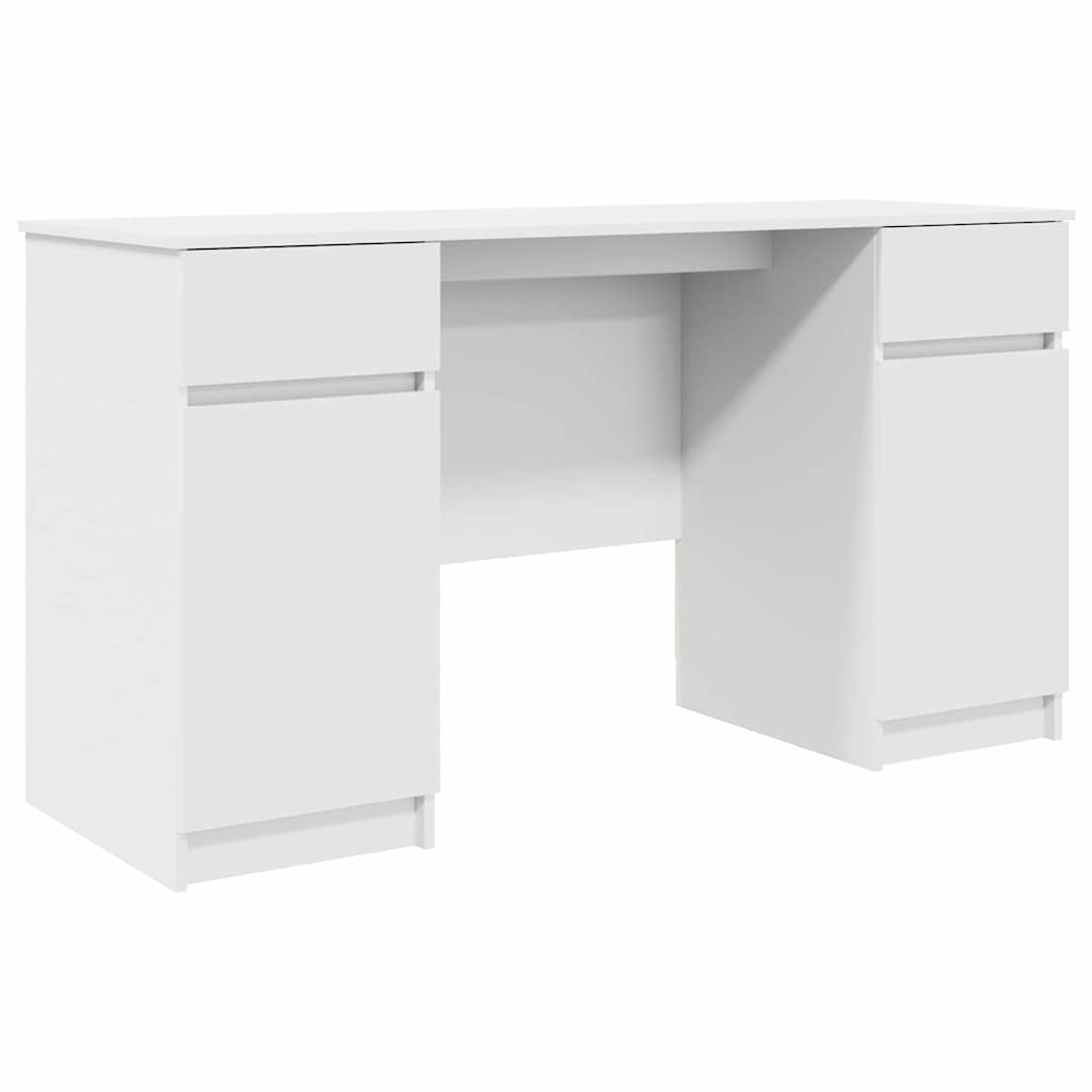 vidaXL Biurko z półką Biały 140 x 49 x 76 cm Materiał drewnopochodny