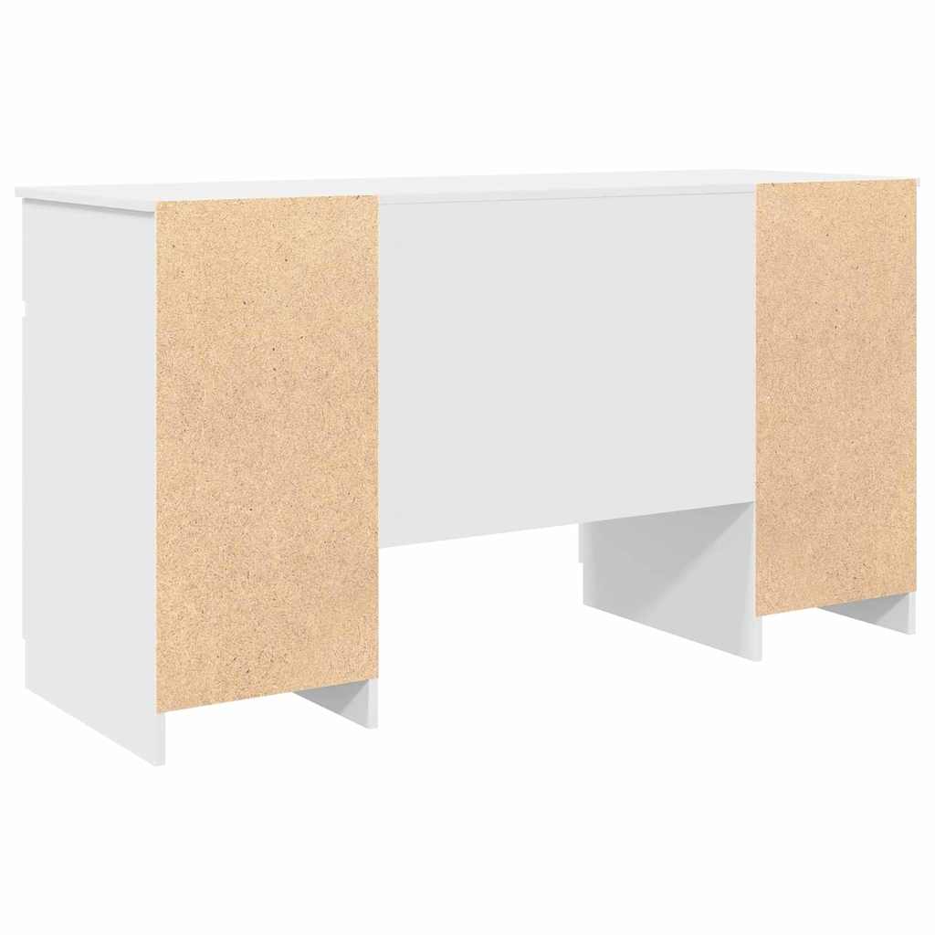 vidaXL Biurko z półką Biały 140 x 49 x 76 cm Materiał drewnopochodny