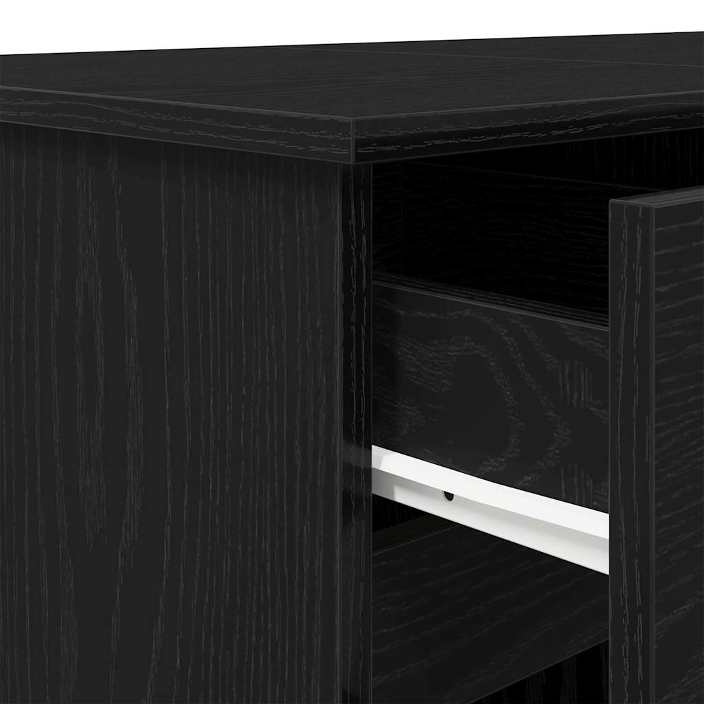 vidaXL Biurko Czarny dąb 140 x 49 x 76 cm Materiał drewnopochodny