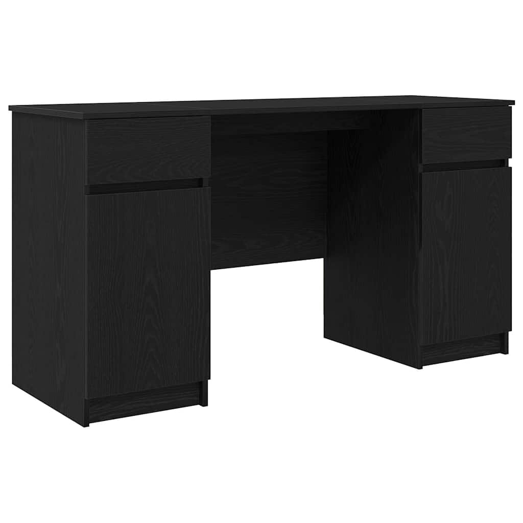 vidaXL Biurko Czarny dąb 140 x 49 x 76 cm Materiał drewnopochodny