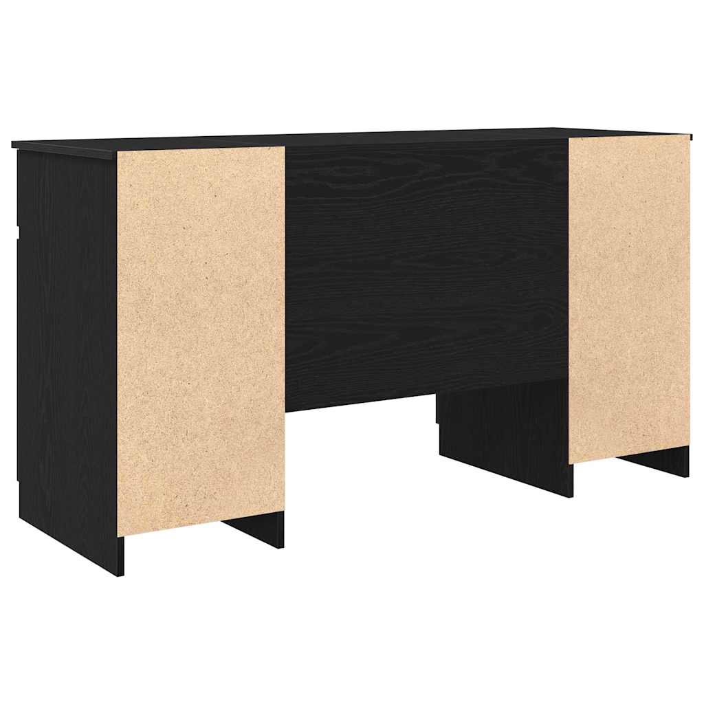 vidaXL Biurko Czarny dąb 140 x 49 x 76 cm Materiał drewnopochodny