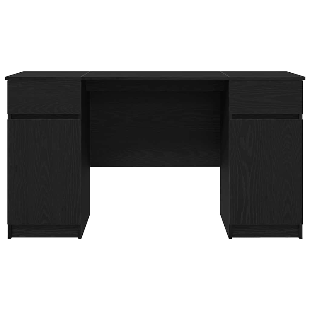 vidaXL Biurko Czarny dąb 140 x 49 x 76 cm Materiał drewnopochodny