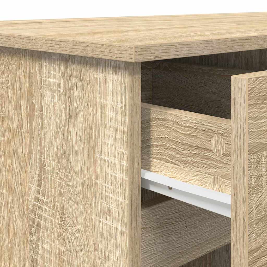 vidaXL Biurko dąb sonoma 140 x 49 x 76 cm Materiał drewnopochodny