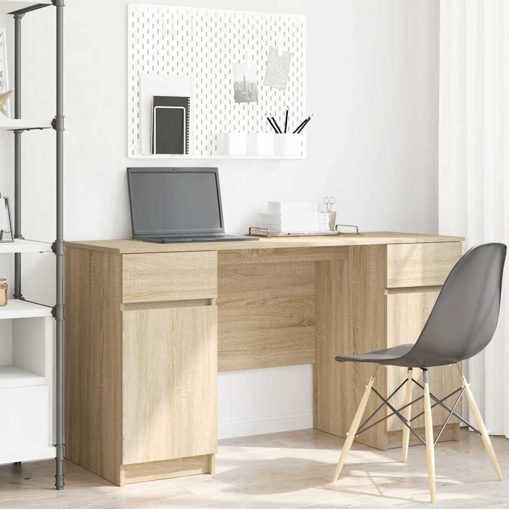 vidaXL Biurko dąb sonoma 140 x 49 x 76 cm Materiał drewnopochodny