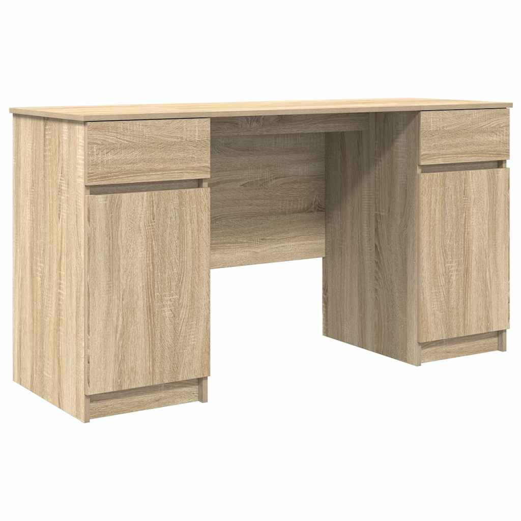 vidaXL Biurko dąb sonoma 140 x 49 x 76 cm Materiał drewnopochodny