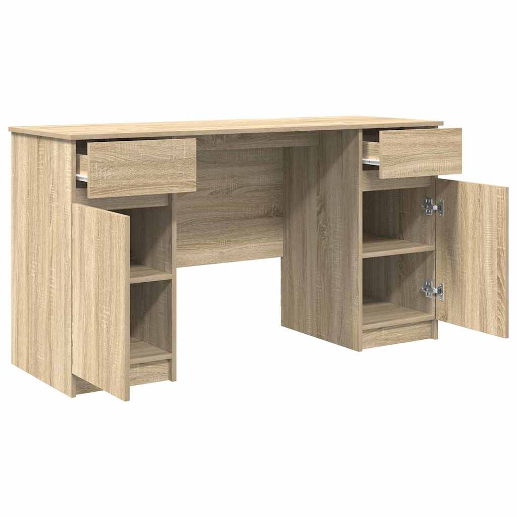 vidaXL Biurko dąb sonoma 140 x 49 x 76 cm Materiał drewnopochodny