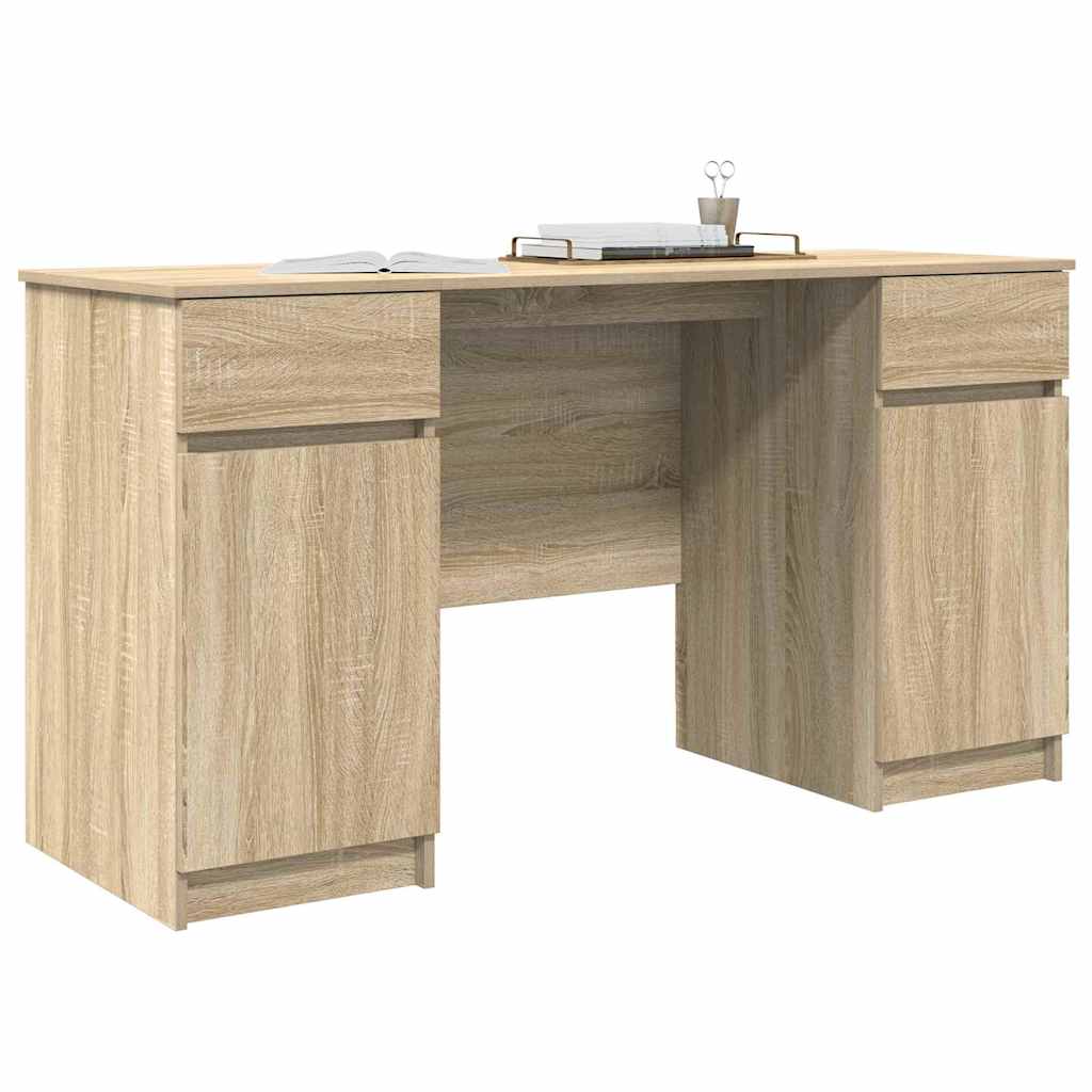 vidaXL Biurko dąb sonoma 140 x 49 x 76 cm Materiał drewnopochodny