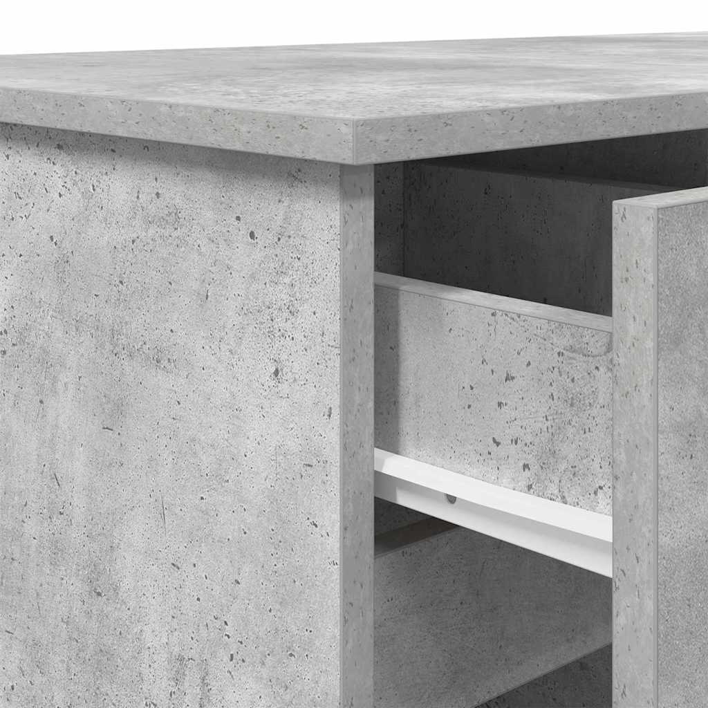 vidaXL Biurko Betonowy szary 140 x 49 x 76 cm Materiał drewnopochodny