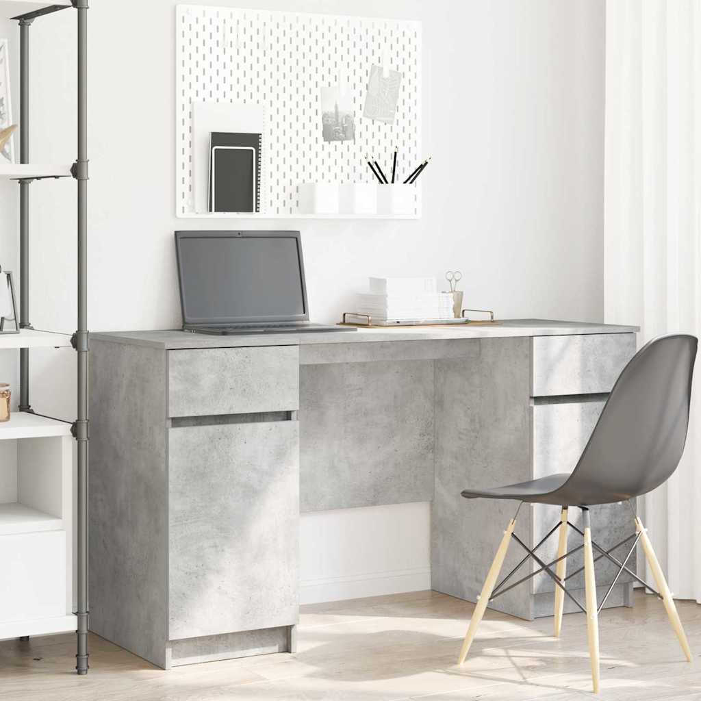vidaXL Biurko Betonowy szary 140 x 49 x 76 cm Materiał drewnopochodny