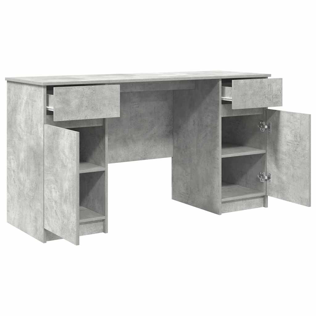 vidaXL Biurko Betonowy szary 140 x 49 x 76 cm Materiał drewnopochodny