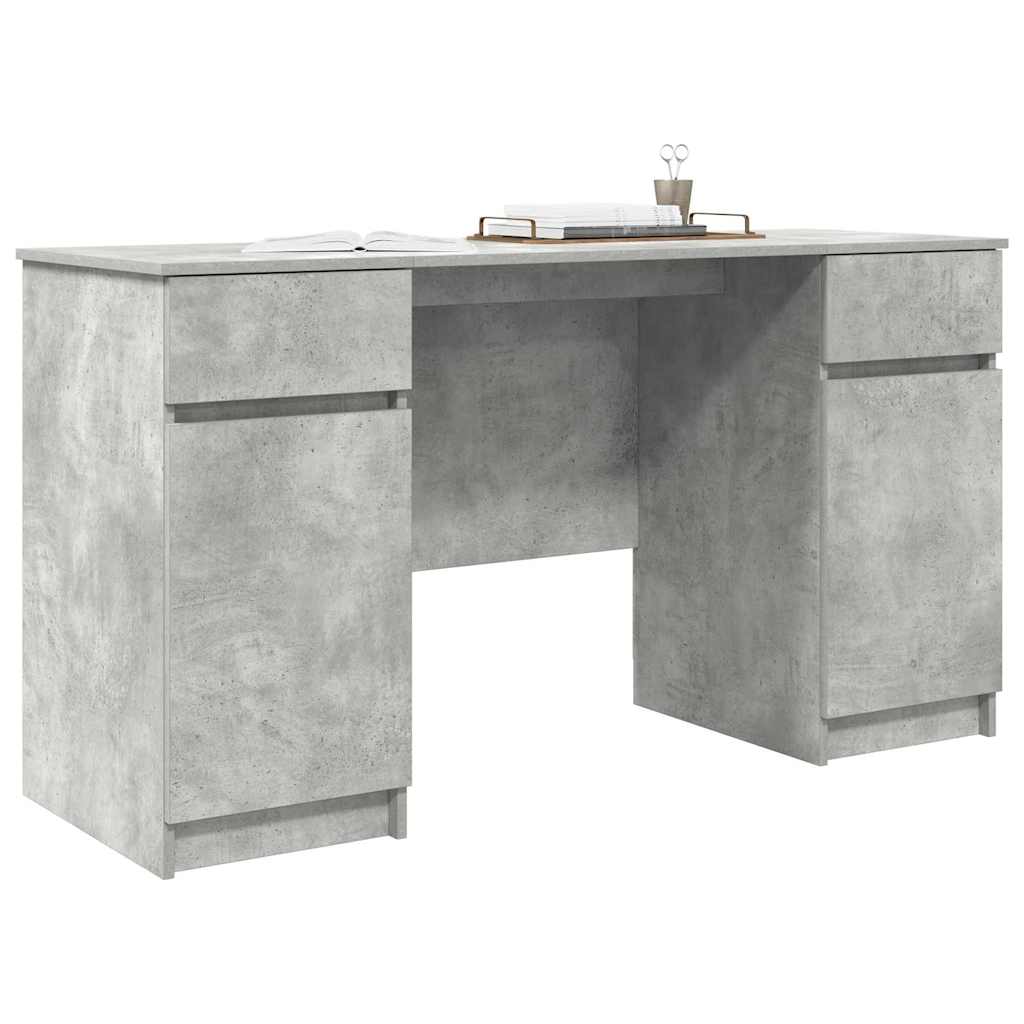 vidaXL Biurko Betonowy szary 140 x 49 x 76 cm Materiał drewnopochodny
