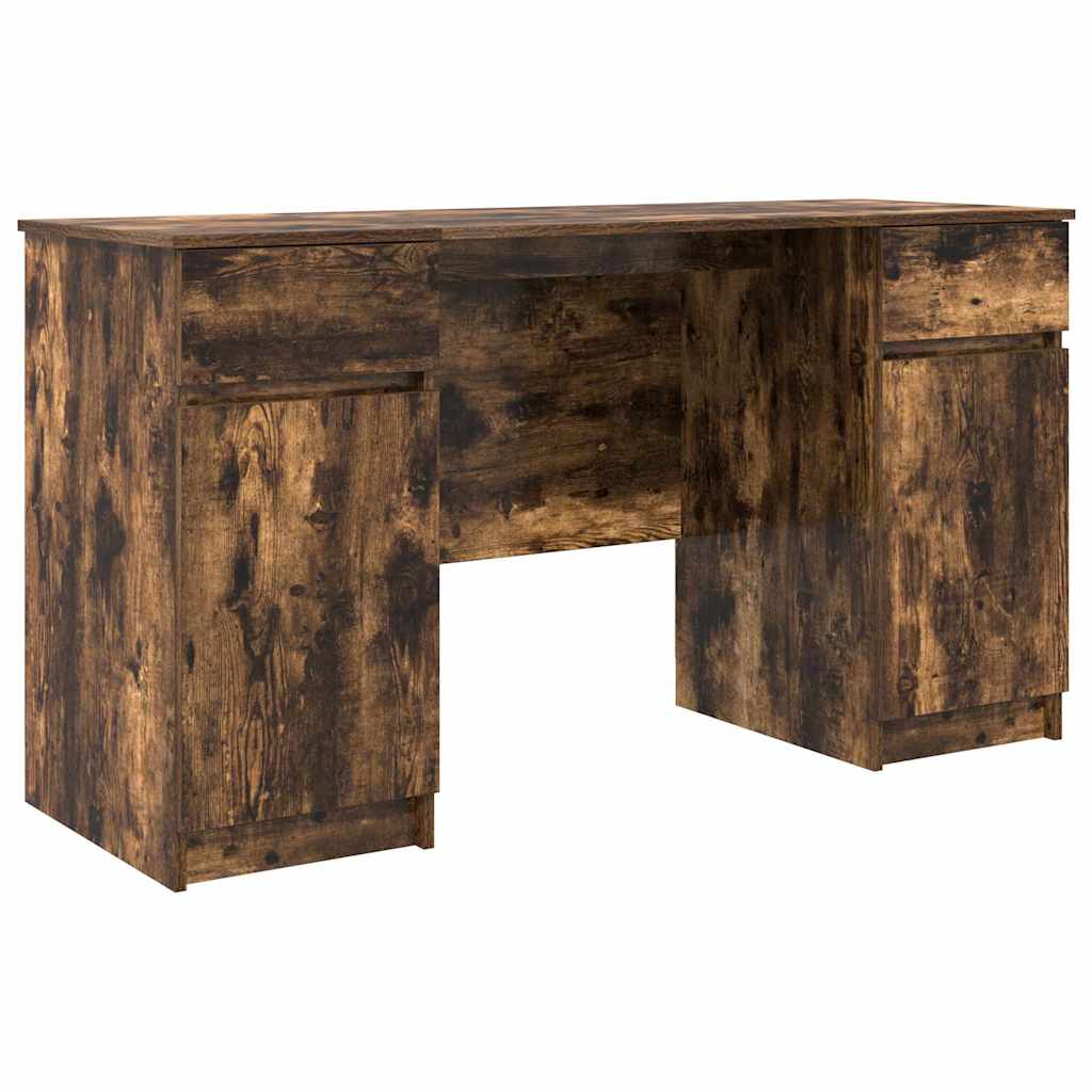 vidaXL Biurko Wędzony dąb 140 x 49 x 76 cm Materiał drewnopochodny
