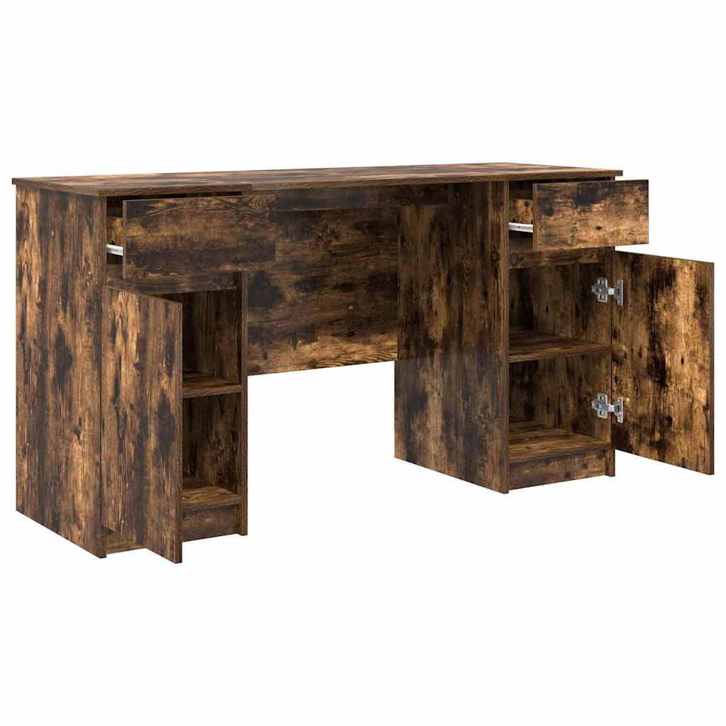 vidaXL Biurko Wędzony dąb 140 x 49 x 76 cm Materiał drewnopochodny