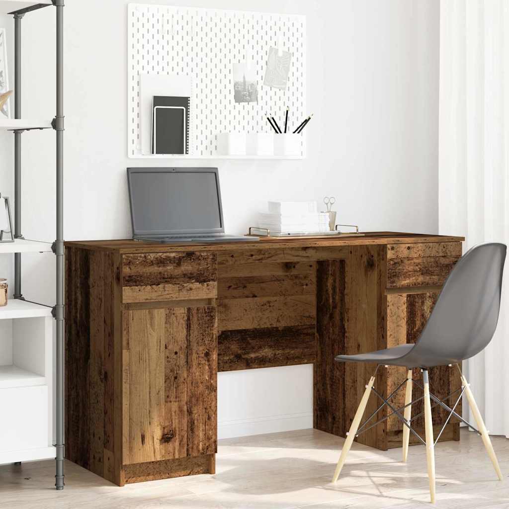 vidaXL Biurko Stare drewno 140 x 49 x 76 cm Materiał drewnopochodny