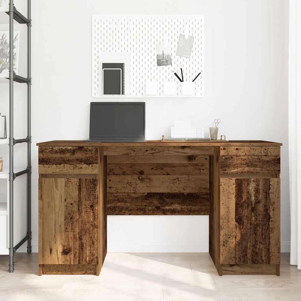 vidaXL Biurko Stare drewno 140 x 49 x 76 cm Materiał drewnopochodny