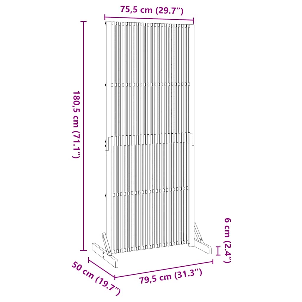 vidaXL Ekran prywatności do wewnątrz/na zewnątrz, 180,5 cm