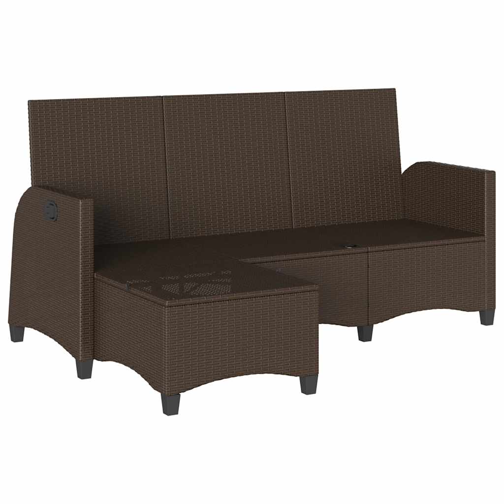 vidaXL Rozkładana Sofa Ogrodowa z Poduszkami w Kształcie Litery L