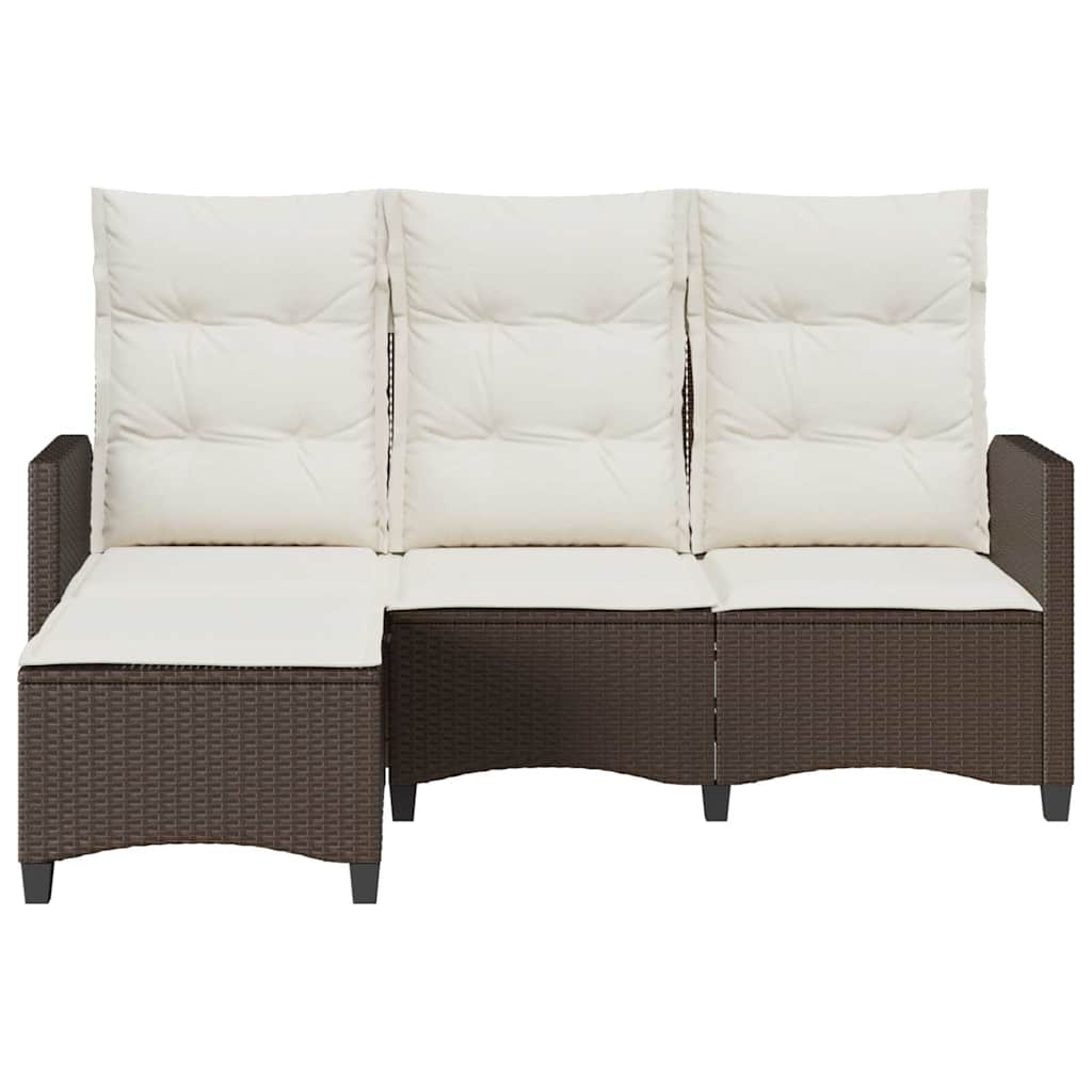 vidaXL Rozkładana Sofa Ogrodowa z Poduszkami w Kształcie Litery L