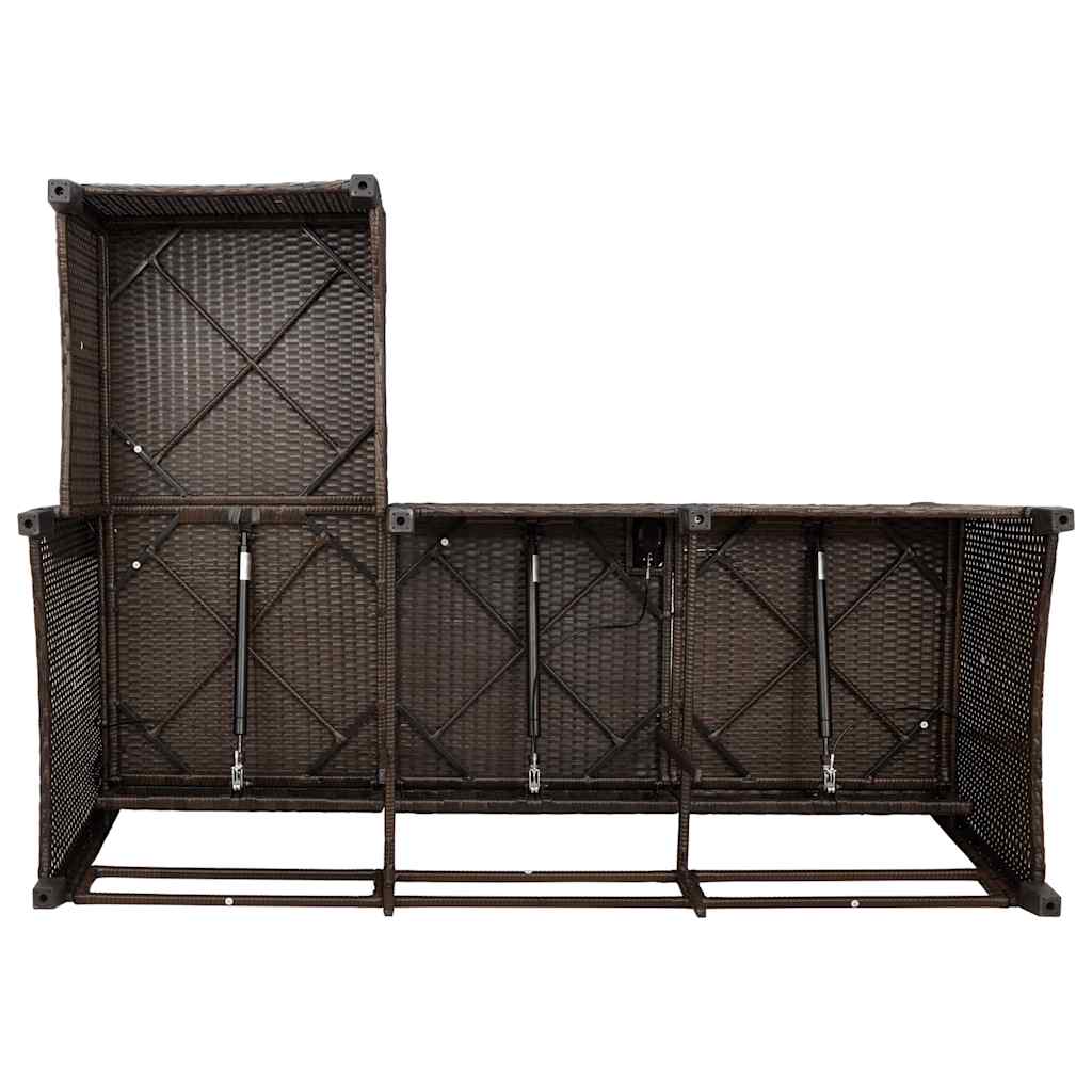 vidaXL Rozkładana Sofa Ogrodowa z Poduszkami w Kształcie Litery L