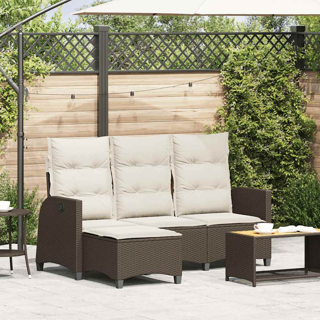 vidaXL Rozkładana Sofa Ogrodowa z Poduszkami w Kształcie Litery L
