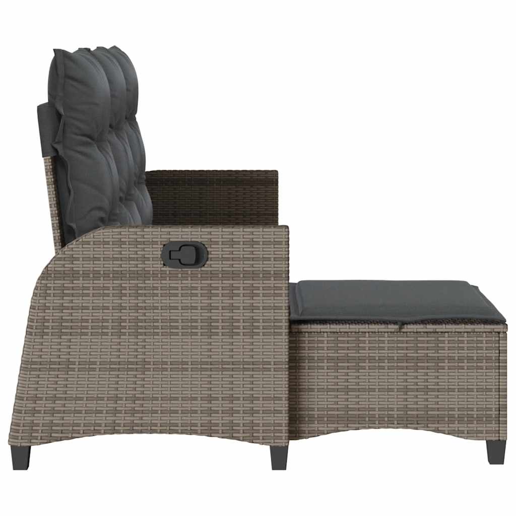vidaXL Rozkładana Sofa Ogrodowa z Poduszkami L-kształtna Szara