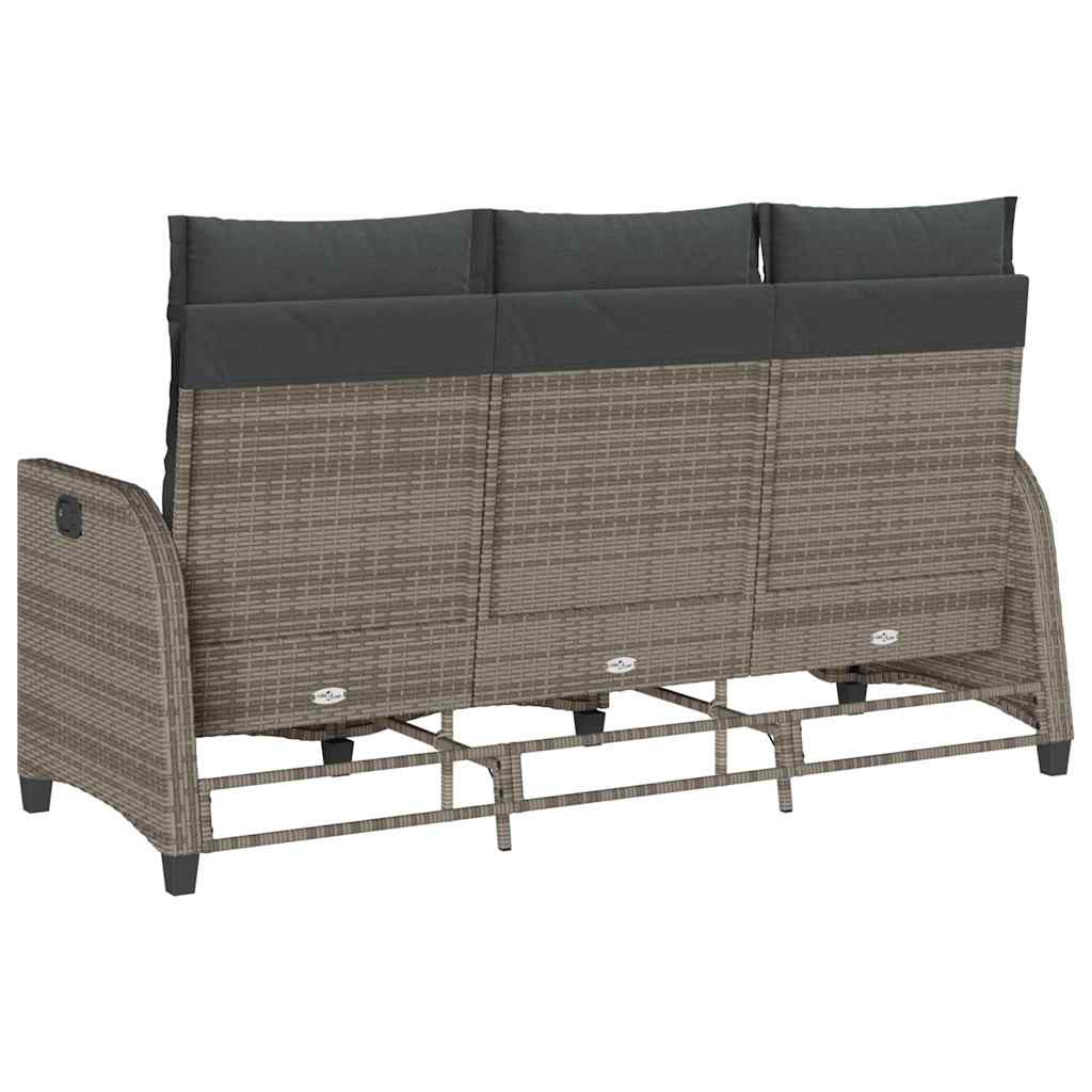 vidaXL Rozkładana Sofa Ogrodowa z Poduszkami L-kształtna Szara