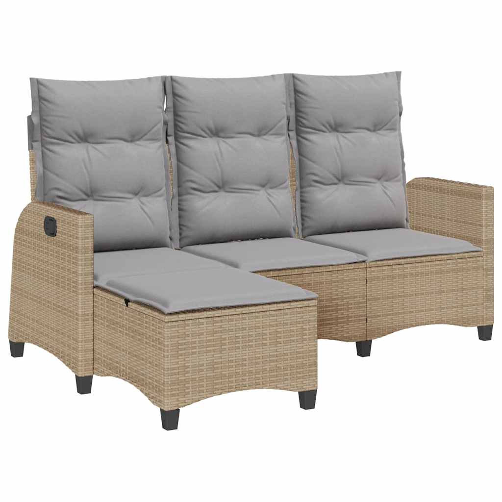 vidaXL Rozkładana Sofa Ogrodowa z Poduszkami w Kształcie Litery L
