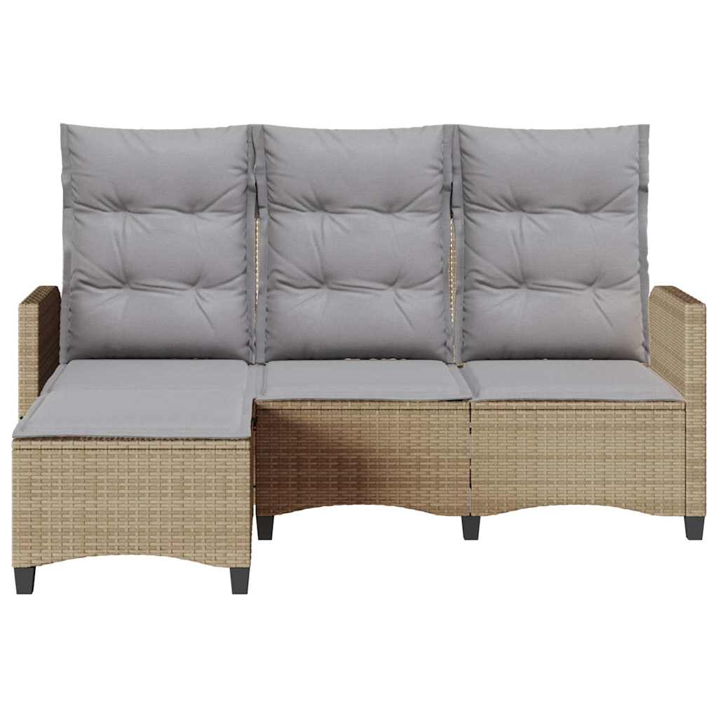 vidaXL Rozkładana Sofa Ogrodowa z Poduszkami w Kształcie Litery L