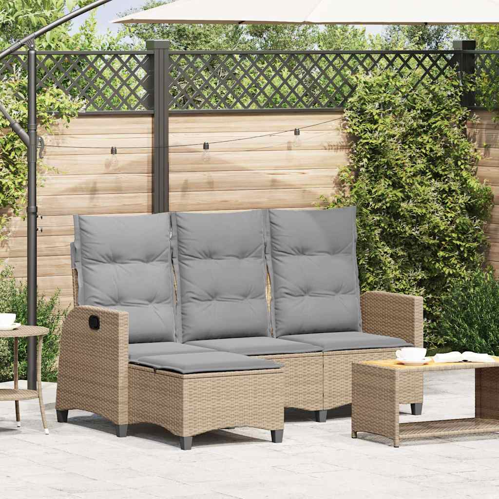 vidaXL Rozkładana Sofa Ogrodowa z Poduszkami w Kształcie Litery L