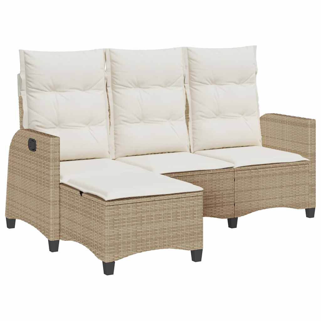 vidaXL Rozkładana Sofa Ogrodowa z Poduszkami w Kształcie Litery L