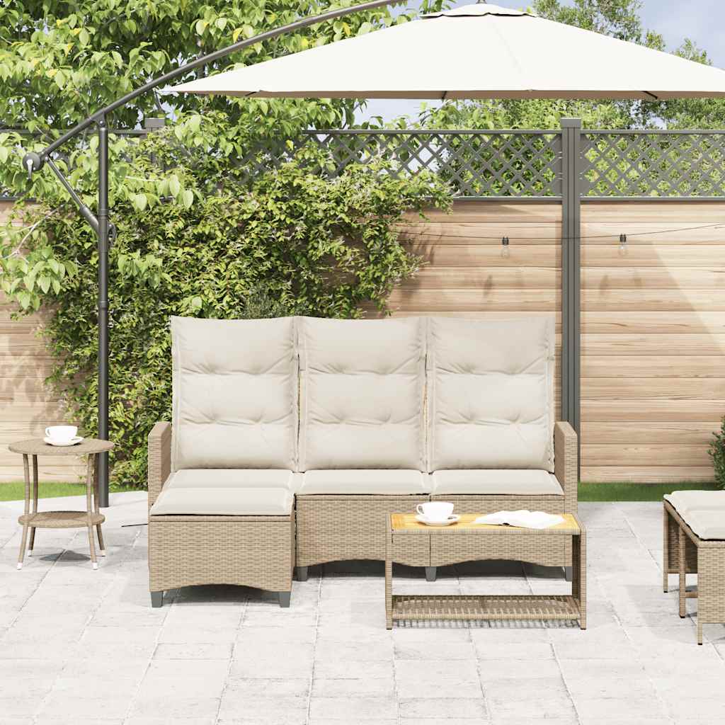 vidaXL Rozkładana Sofa Ogrodowa z Poduszkami w Kształcie Litery L